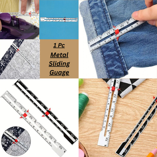 Sewing seam gauge ruler hem - ruler, 6"