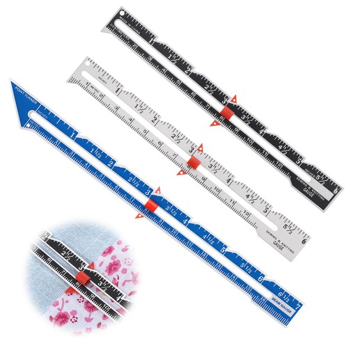 3pcs seam gauge ruler - 3pcs,
